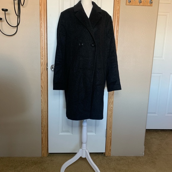 Sam Edelman Jackets & Blazers - SAM EDELMAN Wool Blend Double Breasted Long Coat Size Large